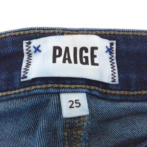 PAIGE SIZE 25 FRINDGE HEM STRAIGHT LEG JEAN